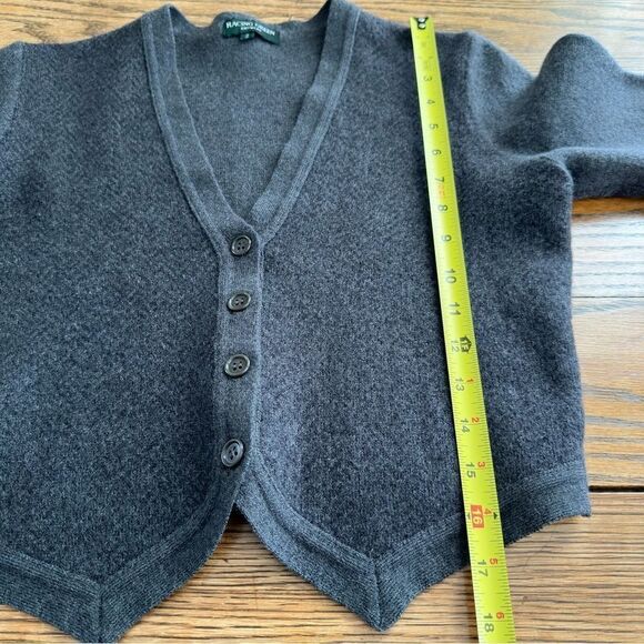 Racing Green British Wool Cardigan Sweater Gray Women’s Size 2 XS - Picture 5 of 8